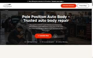 Pole Position Auto Body website
