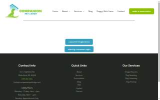 Companion Pet Lodge website