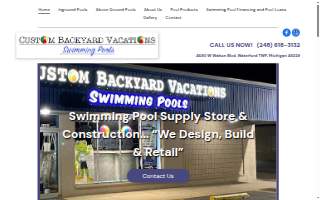 Custom Backyard Vacations website