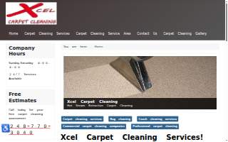 Xcel Carpet Cleaning website