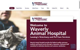 Waverly Animal Hospital Boarding Grooming & Wellness Center website