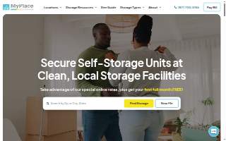 MyPlace Self Storage of Wayne website