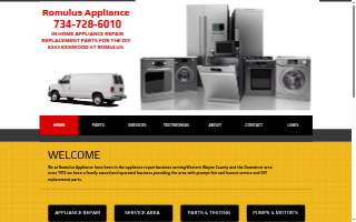 romulus appliance of Wayne website