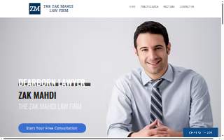 The Zak Mahdi Law Group website