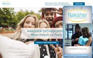 Nakisher Orthodontics of Farmington Hills website