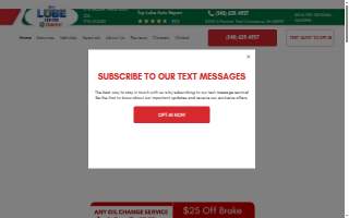 Top Lube Center of Wixom website