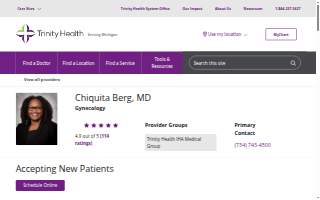 Chiquita Berg, MD website
