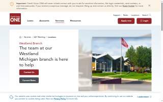 Credit Union ONE of Westland website