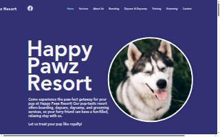Happy Pawz Resort website
