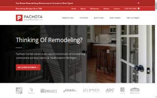 Pachota Construction LLC website