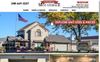 Colonial Mini Storage website