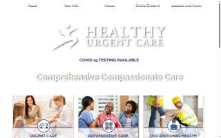 Healthy Urgent Care website