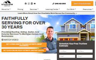 Schoenherr Roofing of Wixom website