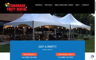Suburban Party Rental of Wixom website