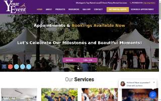Your Event Party Rental of Wixom website