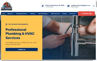 Any Moment Plumbing, Heating & Cooling website