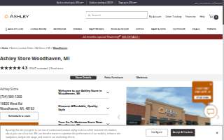 Ashley Store of Woodhaven website