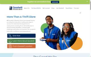 Goodwill Store and Donations: Woodhaven website