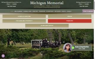 Michigan Memorial Funeral Home website