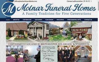Molnar Funeral Homes - Brownstown Location website