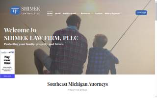 Shimek Law Firm, PLLC of Woodhaven website