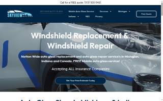 Skyview Auto Glass Woodhaven website