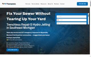 Thompson Trenchless and Hydro Jetting of Wyandotte website