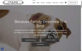 Village Animal Healthcare of Woodhaven website