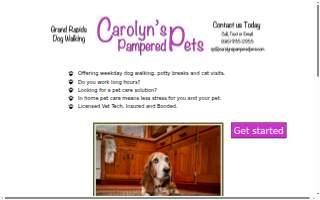Carolyn's Pampered Pets website
