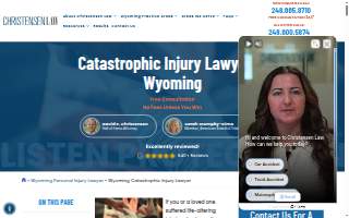 Christensen Law - Personal Injury Attorney of Wyoming website