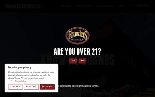 Founders Brewing Co website