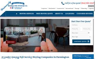 University Moving and Storage of Wyoming website