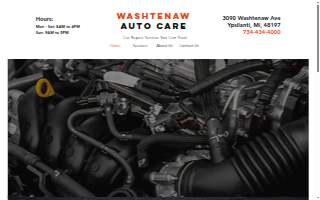 Washtenaw Auto Care Center website