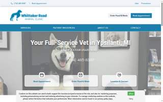 Whittaker Road Animal Clinic website