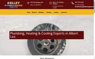 Kelley Plumbing Heating & Cooling website