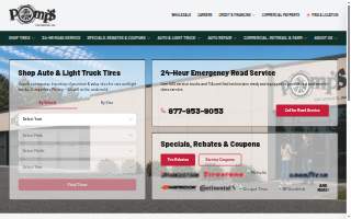 Pomp's Tire Service website