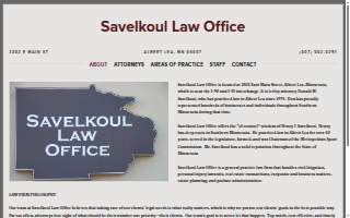 Savelkoul Law Office website