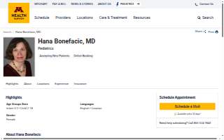 Hana Bonefacic, MD website