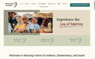 Hearing Center Of Andover website