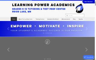 Learning Power Academics Tutoring of Andover website