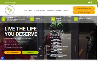 Anoka Family Wellness website