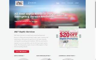 D&T Septic Services of Anoka website