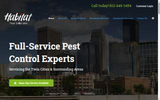 Habitat Pest Solutions of Anoka website