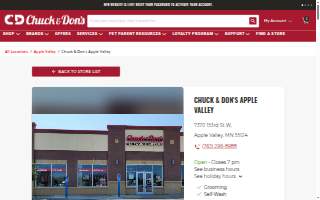 Chuck & Don's Pet Food & Supplies of Apple Valley website