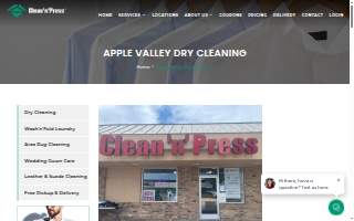 Clean'n'Press Dry Cleaning, Laundry & Linen of Apple Valley website
