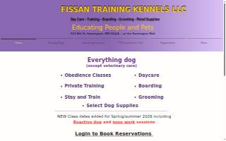 Fissan Training Kennels website