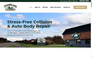 Northland Collision of Apple Valley website