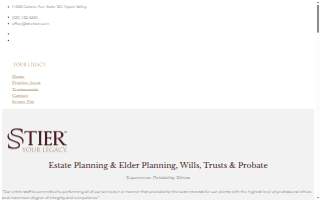 Stier Law Offices website