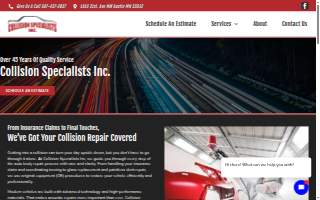 Collision Specialists Inc website