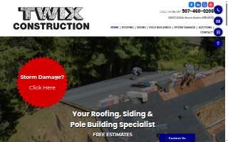 Twix Construction website